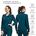 Kitmaz Scrub Jackets for Woman- Zip Front Soft Stretch Stand Collar Classic Fit with 3 Pockets(Caribbean, Medium)