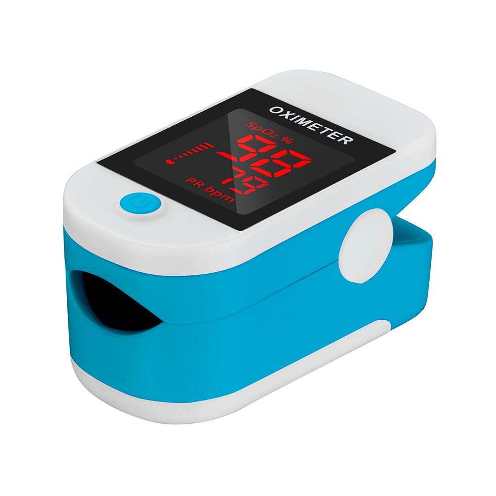 Pulsossimetro da Dito,Portatile Saturimetro con Display LED Ossigeno Saturimetro Monitoraggio Cardiofrequenza per Saturazione di Ossigeno e Frequenza del Polso