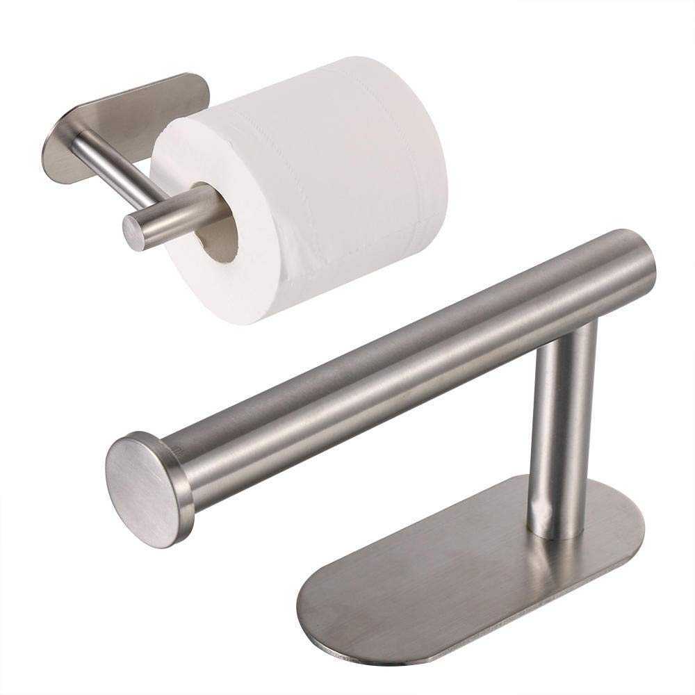 MRKU Portarrollos de Papel higiénico de Acero Inoxidable, Soporte para Papel higiénico, Soporte para Pared, Gancho Adhesivo sin Costuras, Accesorios de baño, portarrollos de Papel higiénico