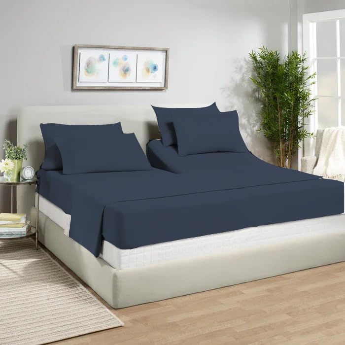 Juego de sábanas divididas tamaño King para cama ajustable, juego de sábanas de Giza Split King, sábanas 100% algodón egipcio Giza certificado,