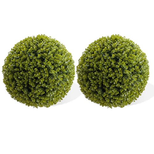 Topiary Ball 2 Pcs, Artificial Boxwood Topiary Balls Garden Spheres Decorative Balls for Outdoor Patio Garden and Indoor, Wedding Decoration, 23.2 Inch