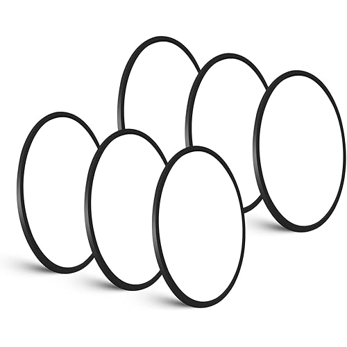 TALOYA Black 6 Pack Led Ceiling Fixture Flush Mount for Kitchen Living Room Garage Foyer, 3000K/3500K/4000K/5000K/6500K 5-in-1 CCT Selectable, 12 Inch 20W Ultra-Thin Surface Mounted Light Fixture