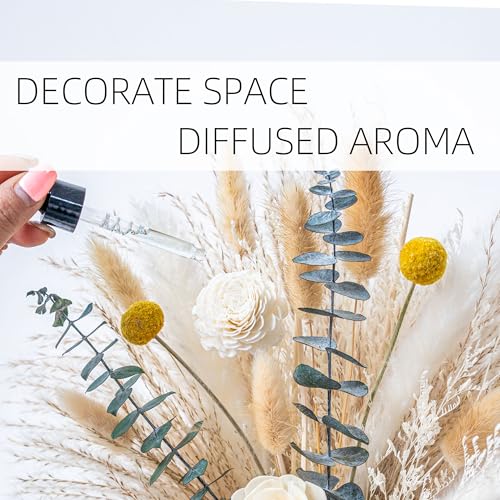 Diffuseurs de roseaux de fleurs séchées avec arrangements d'eucalyptus pour table