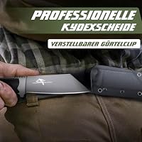 Purple Dragon Outdoor Messer Scharfes Survival Messer Feststehende Klinge aus D2 Stahl, Full Tang Messer mit G10 Griff und Kydexscheide, Jagdmesser Geschenk für Männer – Ansicht 6
