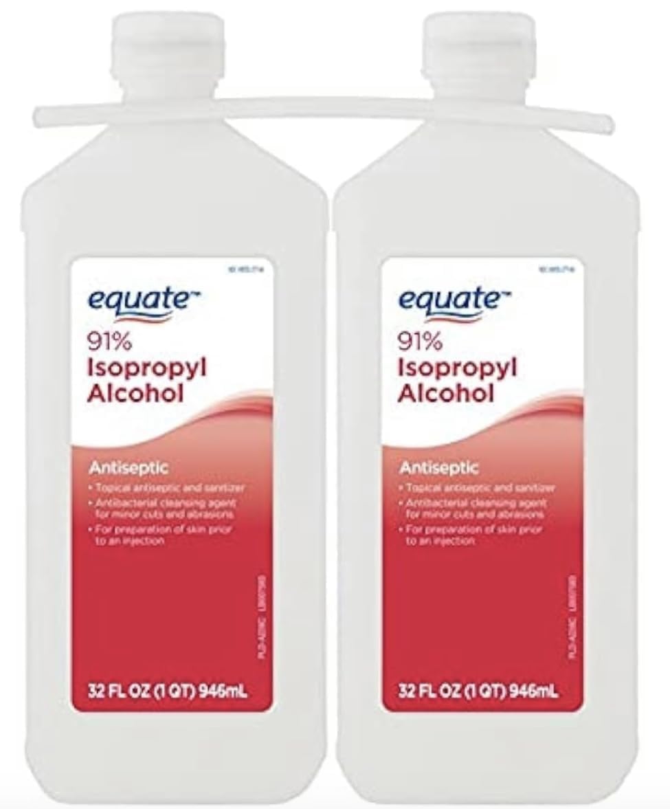 91% Isopropyl Alcohol Liquid Antiseptic, 32 fl oz, 2 Pack