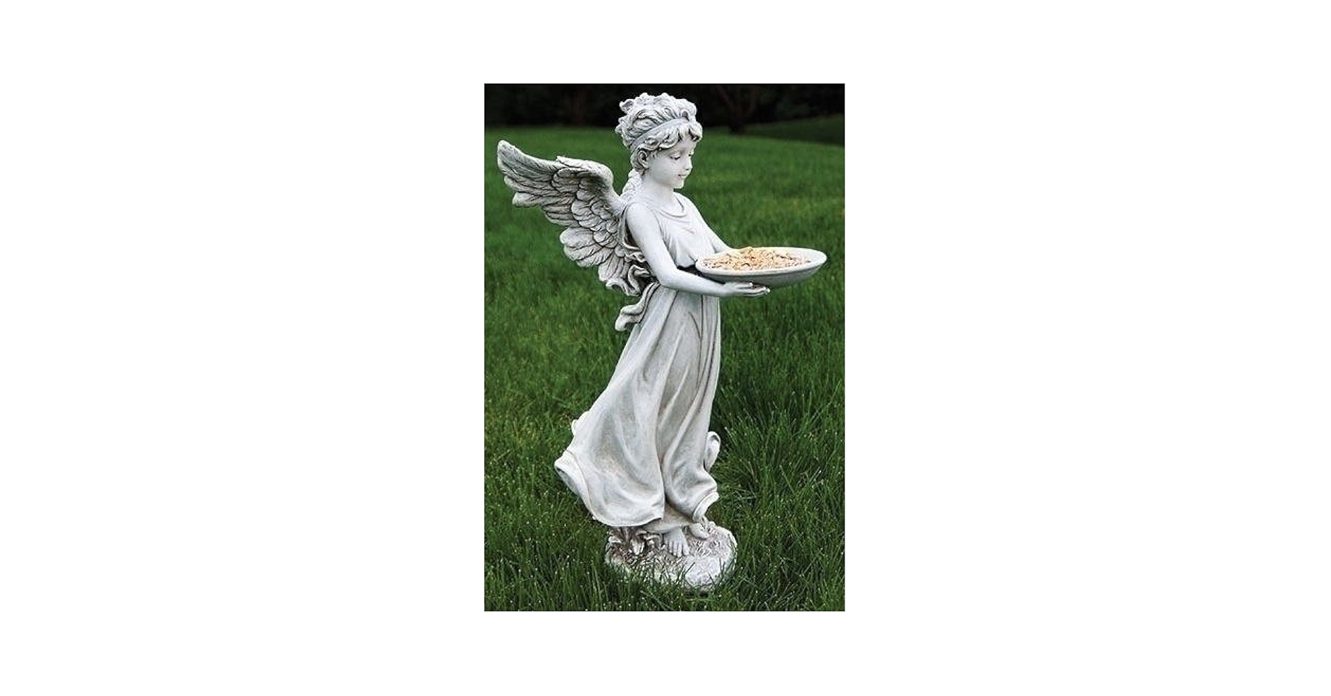 Amazon.co.jp: ガーデンエンジェル置物/微笑む天使バード