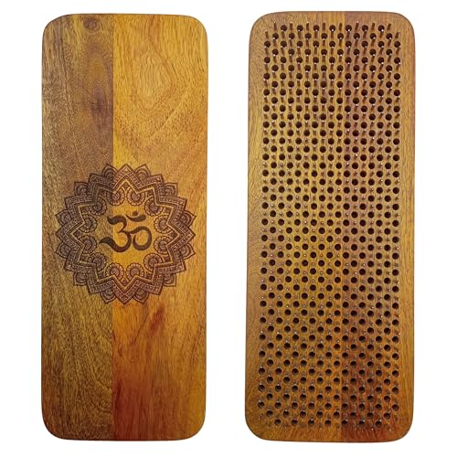 Sadhu Board Mangoholz Nagelbrett 100% Handgemacht 3 Größen: 10 mm 12 mm und 15 mm Yogapraxis löst Verspannungen fördert Durchblutung entgiftend hilft bei Migräne u. Schlafstörungen (Om 8 mm)
