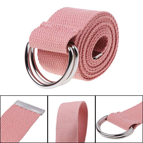 Teenager Boys Girls Students Double Buckle Waist Belt Canvas Solid Color Work Belts For Men4
