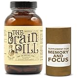 The Brain Pill 90 Capsules – Organic Brain Booster Supplement - Memory Pills for Brain w/ Ginkgo Biloba Capsules, Lion’s Mane & Sage - Brain Booster Supplement for Focus, Memory, Clarity, Energy