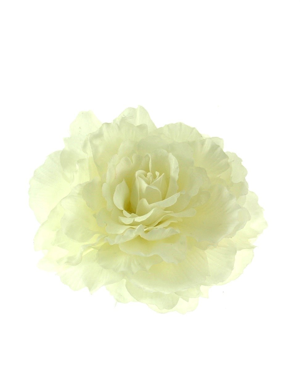 Zac's Alter Ego Very Large Satin-Feel Rose Flower on Concord Clip & Brooch Pin
