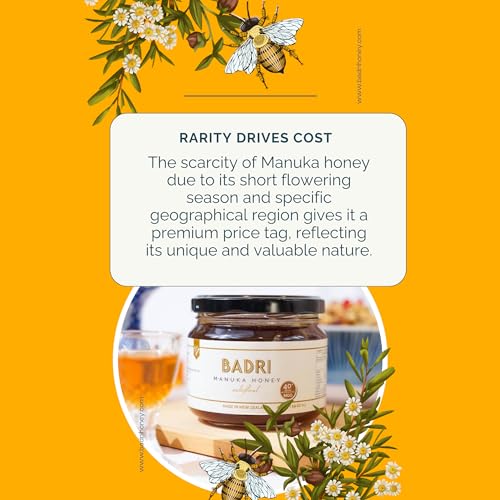 Image of Badri Manuka Honey | Multifloral 40+ MGO, 400gm | 100% Natural | Pure Organic Raw Unprocessed Honey | Harvested in New Zealand