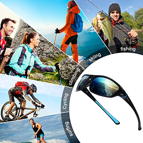 Toodoo 4 Pairs Men Polarized Sunglasses With Uv Protection Driving Glasses Sports For Sport Outdoor Activities thumb #6
