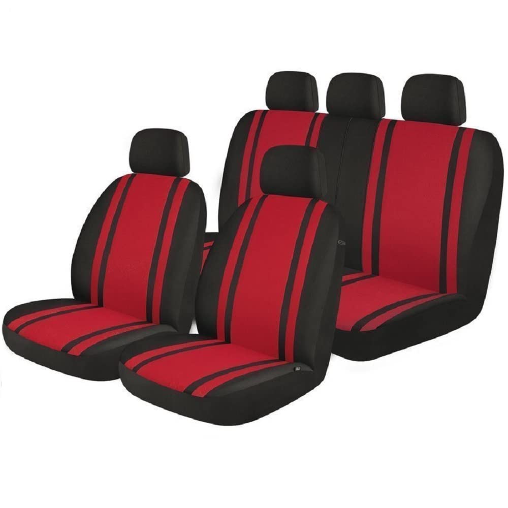 Norris Coprisedili Universali per Auto/SUV con Poggiatesta Regolabile - Design Classico, Tecnologia Synk, Protezione di Alta Qualità, Compatibile con Airbag, Facile Installazione, 2 Pezzi