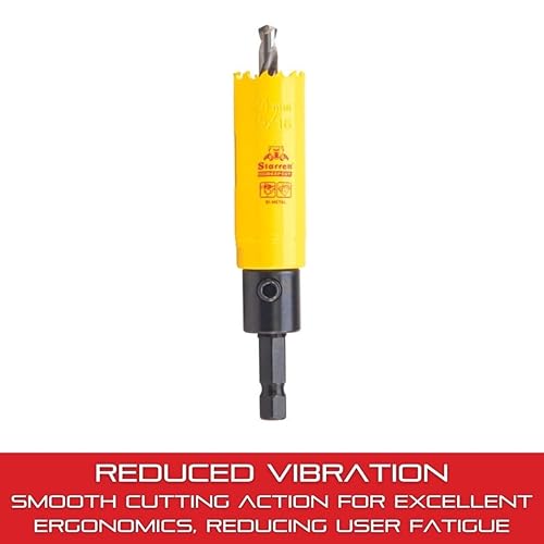 Miniatura 4 de Starrett Sierra de corte profundo bimetálica con eje y dientes HSS resistentes a la abrasión, ideal para cortar metal, acero y madera, diámetro de