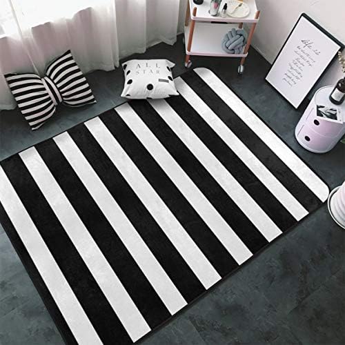 NiYoung Memory Foam Kitchen Rug for Living Room Children Bedroom Bedroom, Anti-Slip Backing Floor Mat Doormats Cozy Throw Rugs Runner, Anti Fatigue, Black White Striped 6 NiYoung Memory Foam Kitchen Rug for Living Room Children Bedroom Bedroom, Anti-Slip Backing Floor Mat Doormats Cozy Throw Rugs Runner, Anti Fatigue, Black White Striped