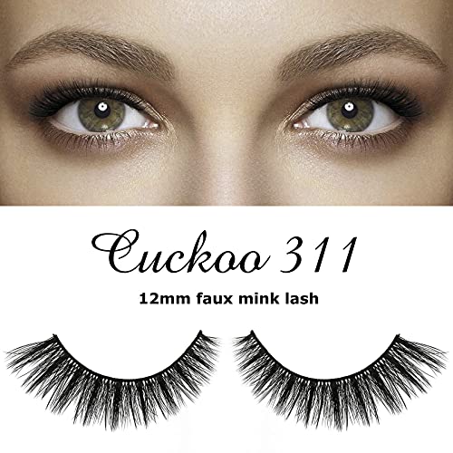 False Eyelashes 3D Faux Mink Lashes 4 Pairs Natural False Lashes Volume Fluffy Eyelash (Cuckoo 311)