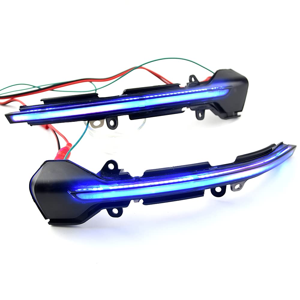 QKLsudua 2pcs LED Dynamic Turn Signal Light Assembly Side Mirror Sequential Blinker Lamp Compatible with S-eat L-eon 5F 2013-2018, I-biza KJ 2018 up, A-rona 2017 up