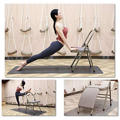 Sedia da yoga con supporto lombare, sedia pieghevole per migliorare la mobilità, l'equilibrio, la flessibilità e l'allenamento della forza