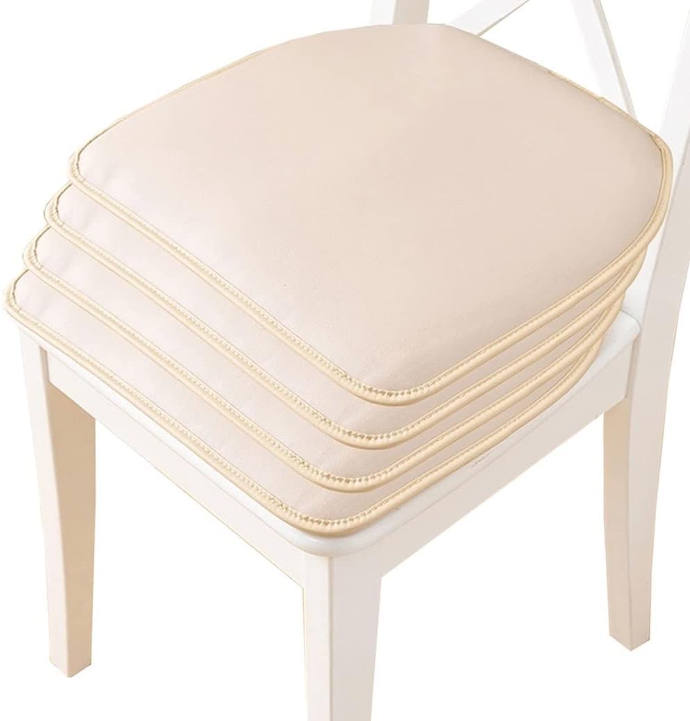 Coussin repas U simili-cuir beige de haute qualité pour chaise