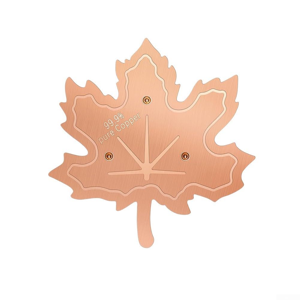 99.99% Pure Copper Bird Bath Disk, For Maple For LEAFs Purification Insert with Properties for Easy Cleaning, 3-Point Support Design for Outdoor Fountains and