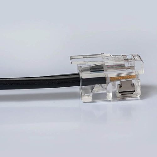 Miniatura 3 de Cablesys GCHA444012-FBK / Cable de teléfono negro de 12 pies