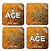 CornholeAce Dual Aces | Orange (Set of 4 Bags) | ACE Pro Stamped | Dual Sided Slick Slicker All Weather Waterproof | 7/8 Speed | Professional Cornhole Bags