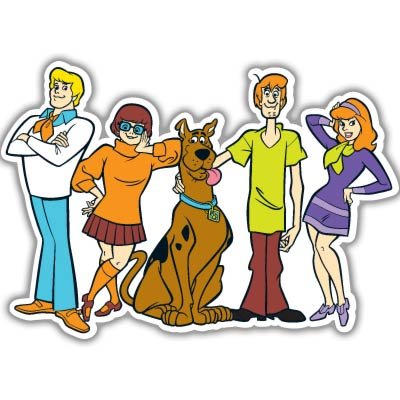 Scooby-Doo Gang Vynil Car Sticker Decal - Select Size
