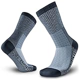 ALPIN LOACKER Merino Wandersocken Damen und Herren, aus 85% Bio Merinowolle - Socken für Wandern, Sport und Ski,Blau M