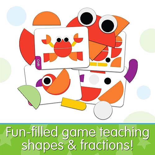Image of The Learning Journey: Match It! Tangrams- Animal Pattern - Educational Design Learning Double Sided Cards and Shaped Puzzle Piece Toys- Geometric Figures - Spatial Relationships - Ages 3-6 Years Old