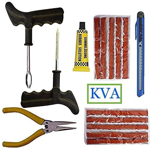 KVA Plus KV-135 Tubeless Tyre Puncture Kit Portable Flat Tire Puncher Fixing