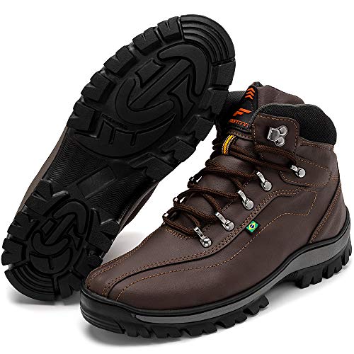 Bota Coturno Adventure Masculino Militar Confort (40, Marrom, preto)
