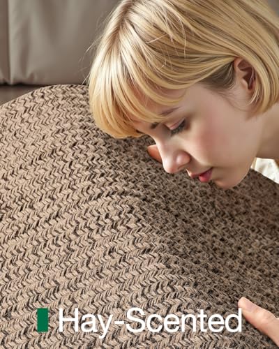 Image of Handmade Rectangular Jute Carpet Mixx Beige - Natural Fiber Rug for Living Room & Bedroom | Eco-Friendly & Durable | Size 4x6 Feet, Color- Mixx Beige
