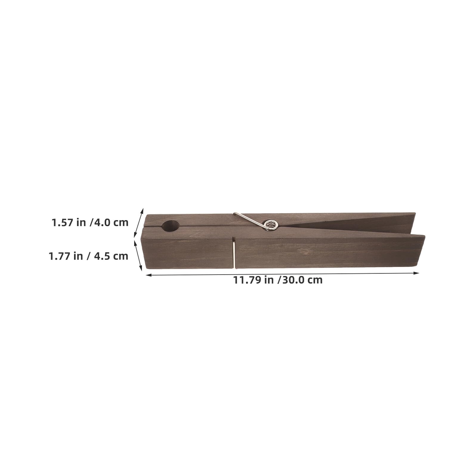 Toallero Rústico Gigante de Madera 30 CM 2 Pinzas para Ropa y Toallas Gancho de Pared Decorativo para Baño y Lavandería Soporte Resistente para Colgar Textiles Gruesos