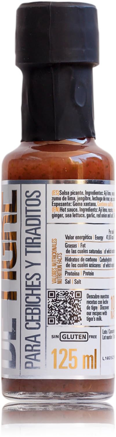 Leche de Tigre 125 ml | Receta tradicional para ceviches y tiraditos | Sin gluten, apto para veganos