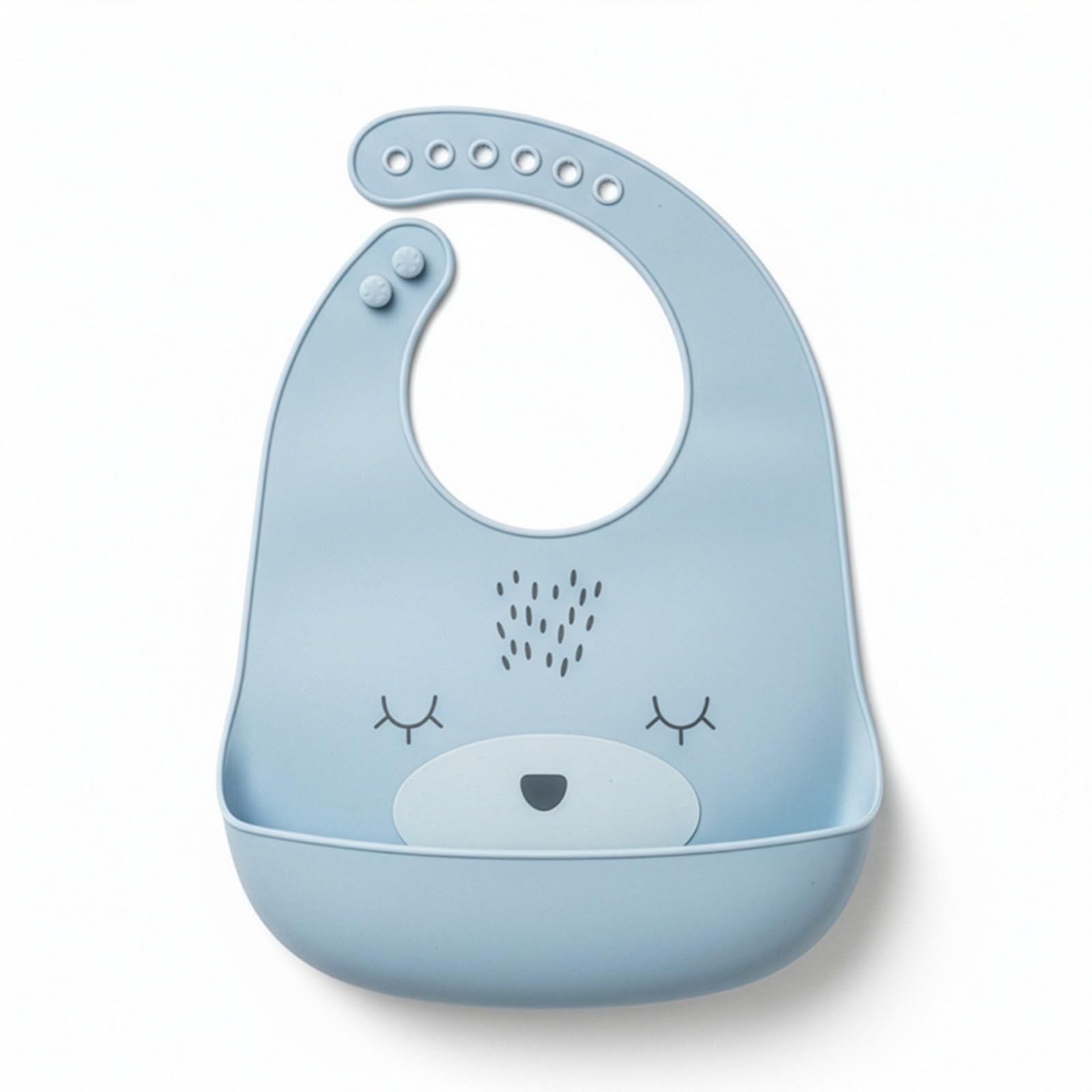 Baybee Baby Silicone Waterproof Bibs for New Born Baby with Pocket & 6 Adjustable Neckline Buttons | Baby Feeding Bib for infants & toddlers with Washable & Reusable for Boy Girl 6 to 12 months (Blue)-picture-16