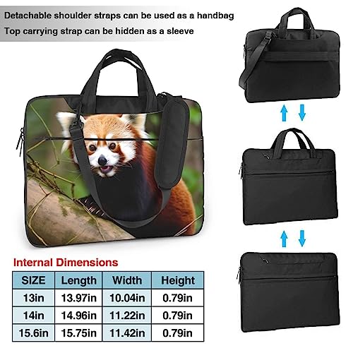 Sac ordinateur portable panda rouge anti-rayures avec sangle épaule confortable