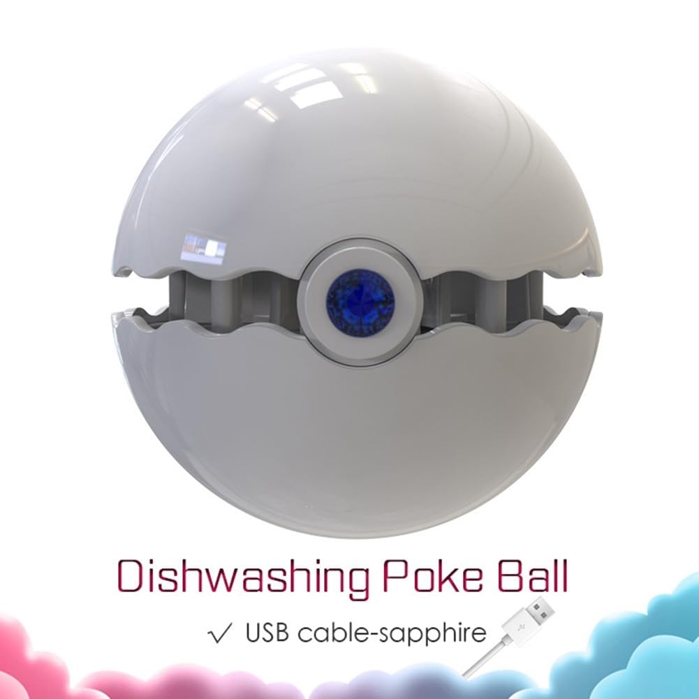 Zilimontt Lavastoviglie portatile USB, adatta per ciotole, Ruits ecc., tecnologia di pulizia del flusso d'acqua disponibile in tre colori per piatti, bottiglie e persino gioielli (blu)