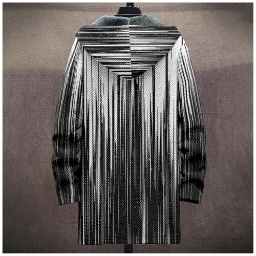 MARSVOVO Ethnic Retro Mens Hooded Cloak Cardigan Long Fleece Lined Slim Fitted Casual Warm Outwear Jacket with Pockets2