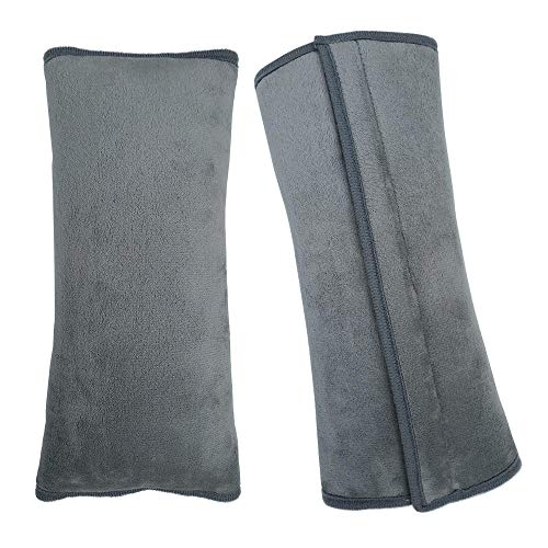 Almohadillas para Cinturón de Seguridad para Niños, TUPSKY Almohada Para Bebé, Almohadillas Protectores Cobertores Cojín de Viaje Fundas de Cinturones de Seguridad Hombro Gris 1 paquete