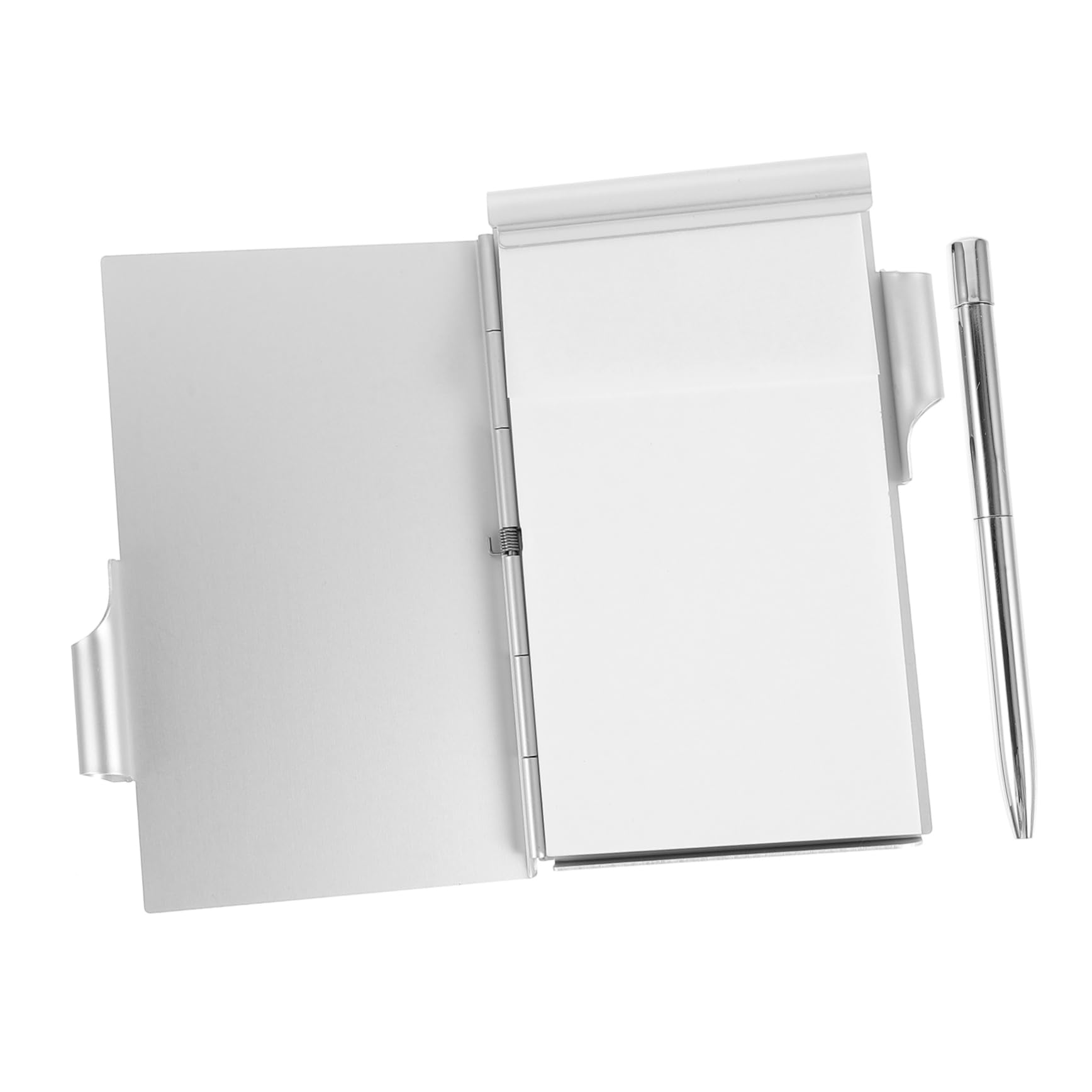 Lurrose 10stücke Pocket Notizbuch Mit Stift Tragbares Notizheft Für Büro Schule Und Zuhause Kreative Leicht Abreißbare Silbernes Design