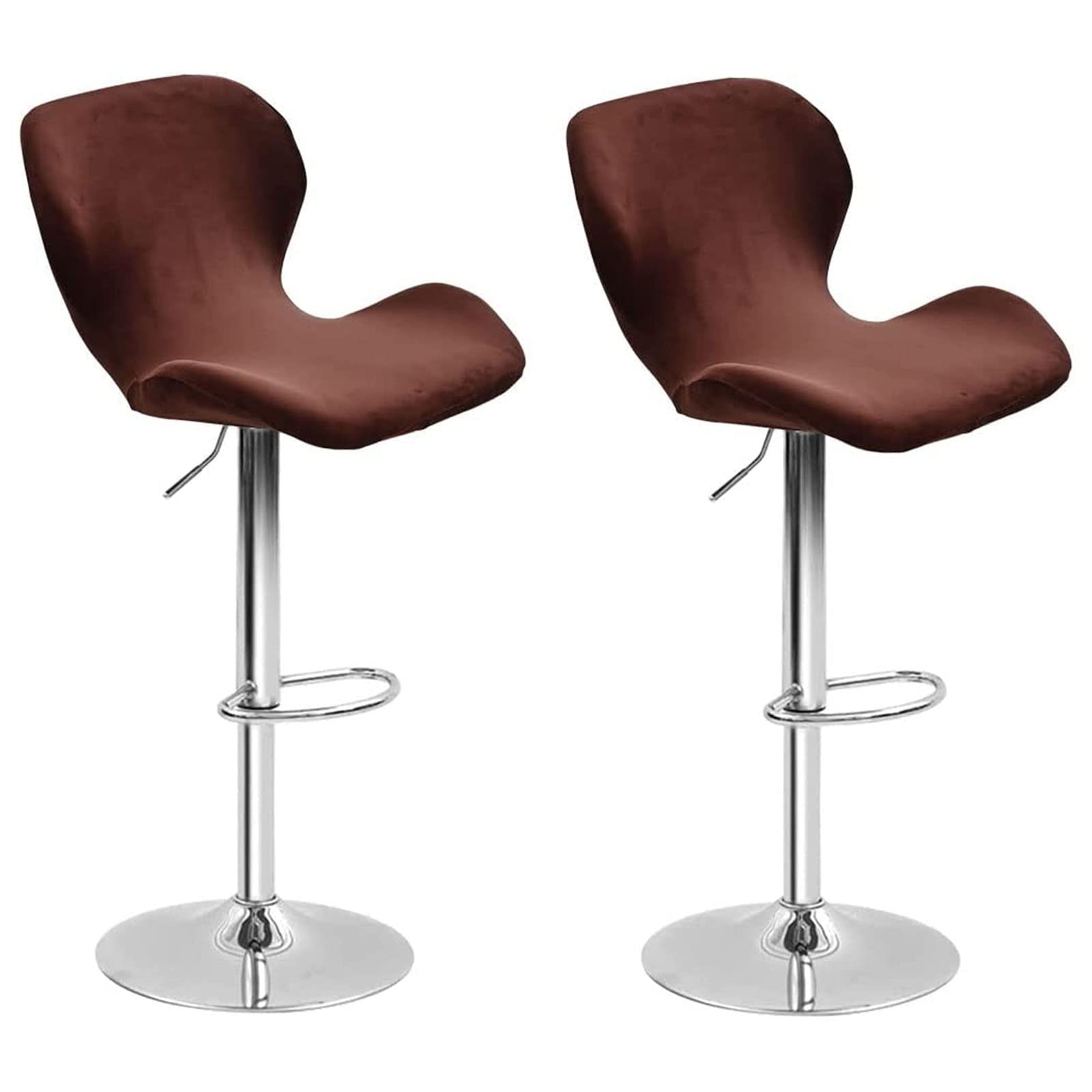 Leomix Velvet Bar Stool Cover Curved Swivel Set, Stretch Counter Height Bar Stools Cover, for Short Back Dinning Room Bar Chair,I,2pack โ image 1