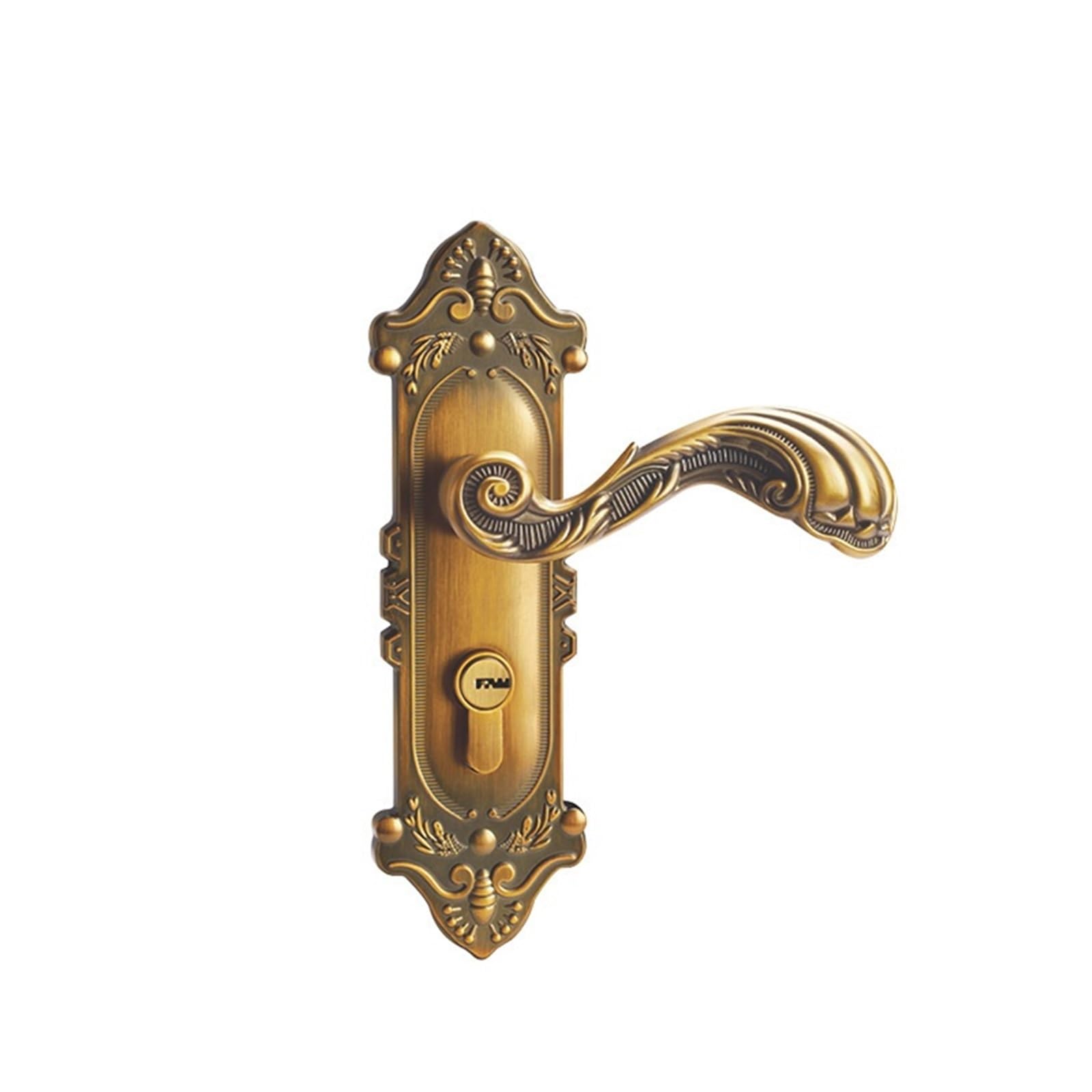 Serrure de porte en alliage de zinc style européen rétro bronze FB9615