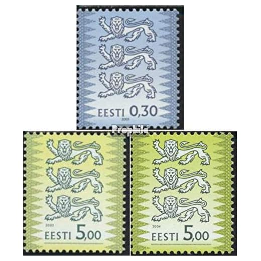 estland 357III C,413II,413III 2002/04 Wappenlöwen (Frimärken för samlare)