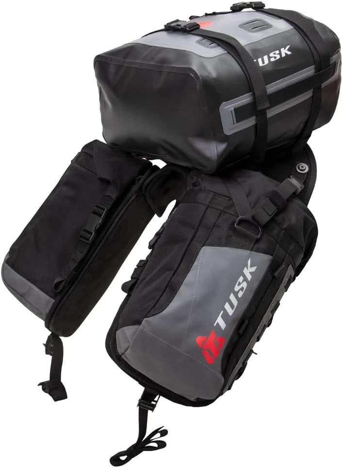 Excursion Rackless Luggage System w/Small Dry Duffel Tail Bag Standard Heat Shield Black/Grey