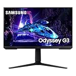 SAMSUNG 24-Inch Odyssey G3 (G30D) Series FHD Gaming Monitor, 1ms, 180Hz, AMD FreeSync, Adjustable Stand, Black Equalizer, Virtual Aim Point, Eye Saver Mode, Flicker-Free, LS24DG302ENXZA, 2024