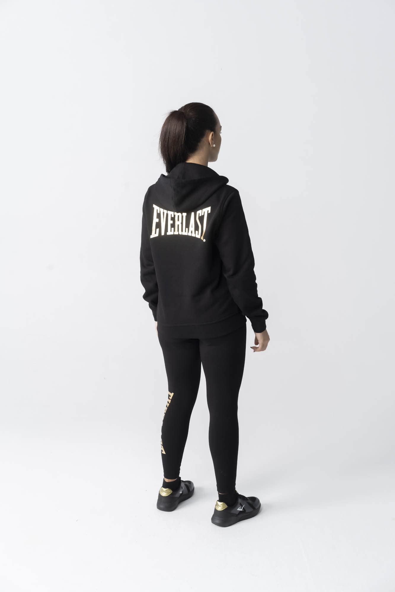 Damska bluza z kapturem Everlast Leland 2 W, czarna, rozmiar S