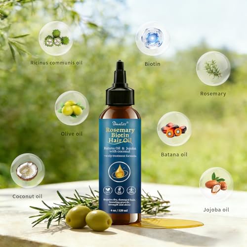 Danliss Rosemary Oil Hair Growth Serum with Biotin & Batana, 4 oz — view 4