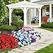 SIECCY Artificial Flowers for Outdoors, Faux Petunias Spring Summer Decoration, Fake Flowers Plants UV Resistant Look Real Silk Flowers for Outside Planter Front Door Porch Patio Yard (6, White)