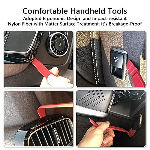 Auto Trim Removal Tool Set for Car Dash Audio Dash Door Panel Window Molding Fastener Remover Installer Pry Tool Kit ，Set of 8Pcs