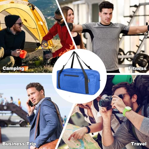Image of HOLYLUCK Foldable Travel Duffel Bag For Women & Men Luggage Great for Gym -55L, Blue
